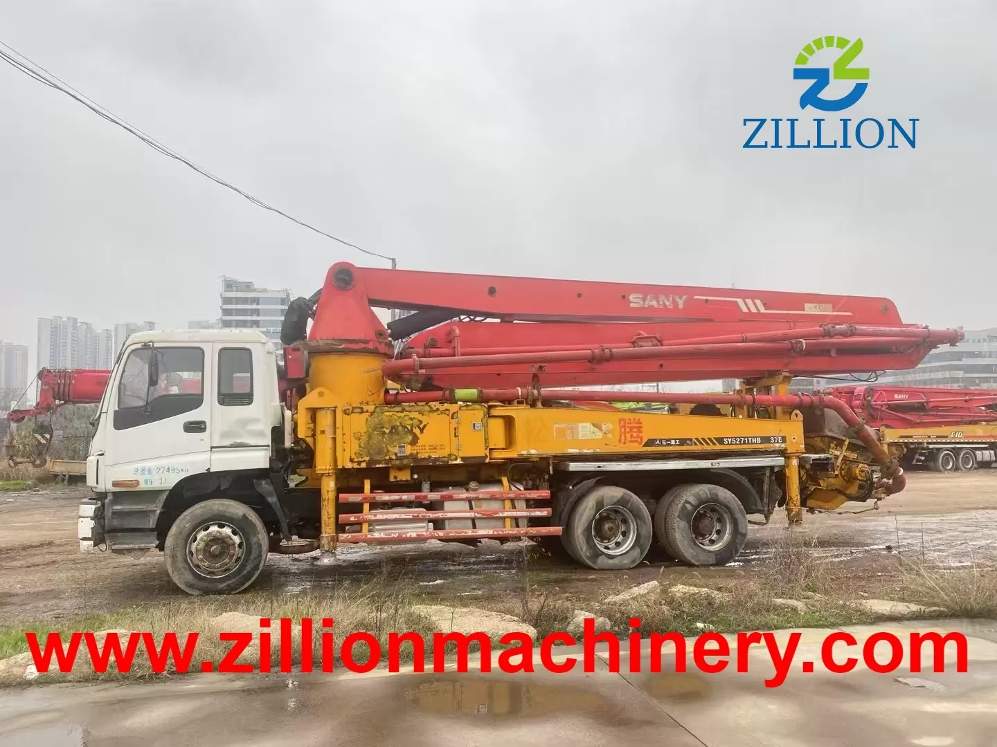 2011 SANY Boom Pump 37m Truck- mounted Concrete Pump Car on Isuzu Chassis