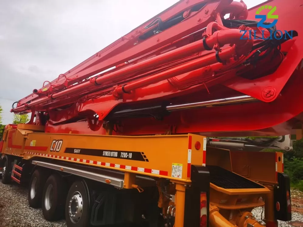 High Quality 2018 Sany Boom Pump 72m Truck- mounted Concrete Pump Car on Volvo Chassis