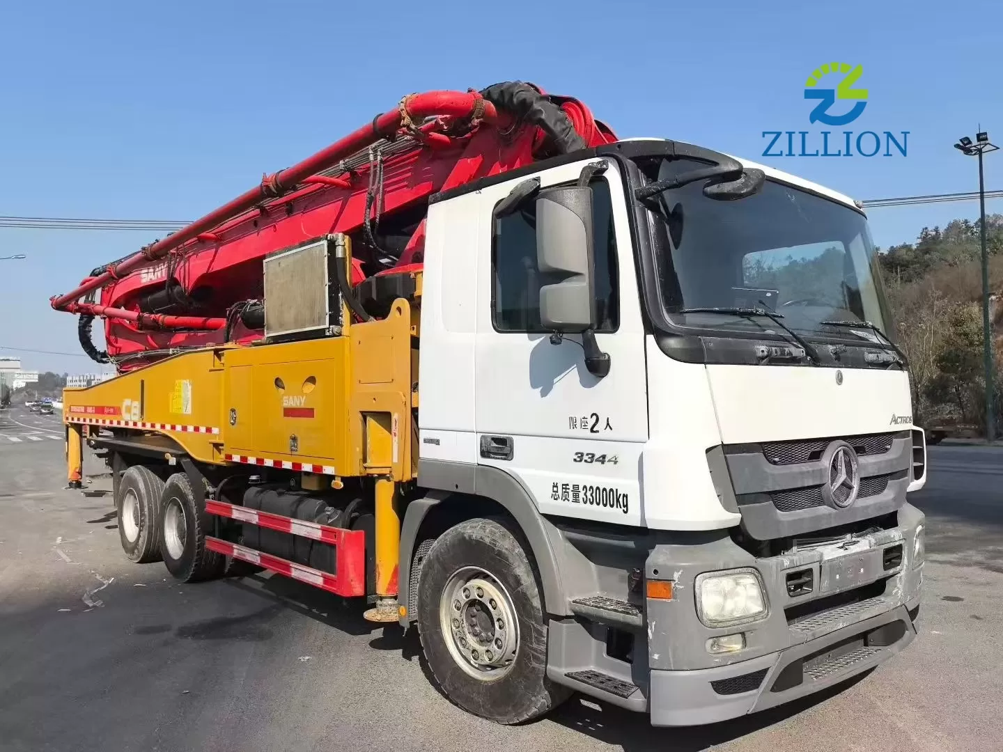 Used 2019 SANY 49M Concrete Pump Truck – Mercedes-Benz Engineered Chassis