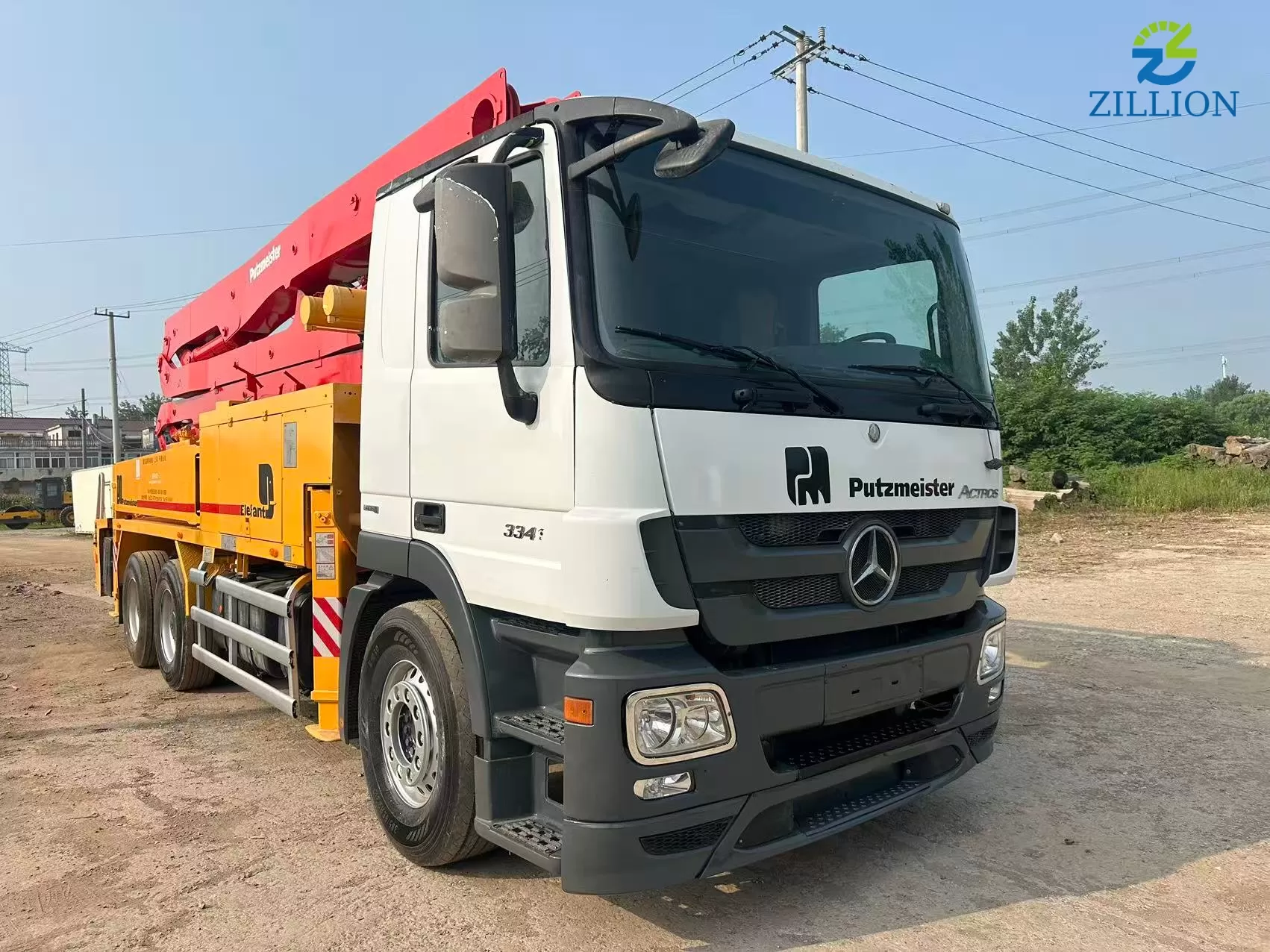 Putzmeister 38 m Truck-Mounted Concrete Pump (2018 Model) on Mercedes-Benz Chassis