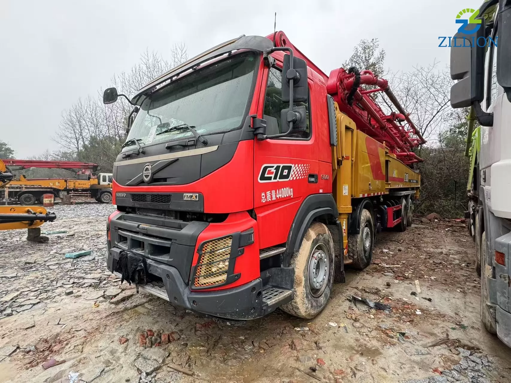 High Quality 2021 SANY Boom Pump 62m Truck- mounted Concrete Pump Car on VOLVO Chassis