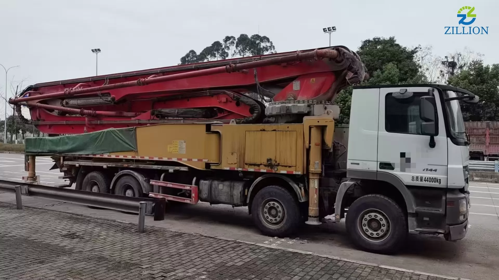 High Quality 2019 SANY Boom Pump 56m Truck- mounted Concrete Pump Car on BENZ Chassis
