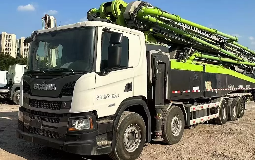 Quality 2021 ZOOMLION Boom Pump Truck- mounted Concrete Pump Car 67m on Scania Chassis