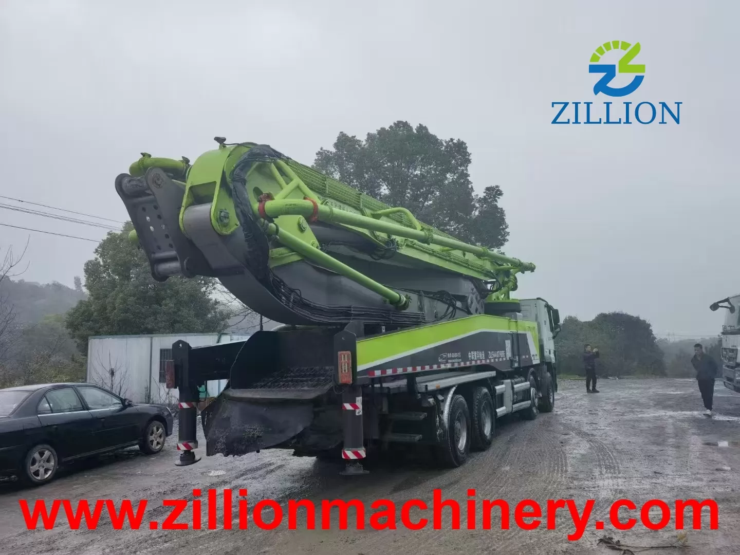 High Quality 2019 Zoomlion Boom Pump 56m Truck- mounted Concrete Pump Car on Benz Chassis
