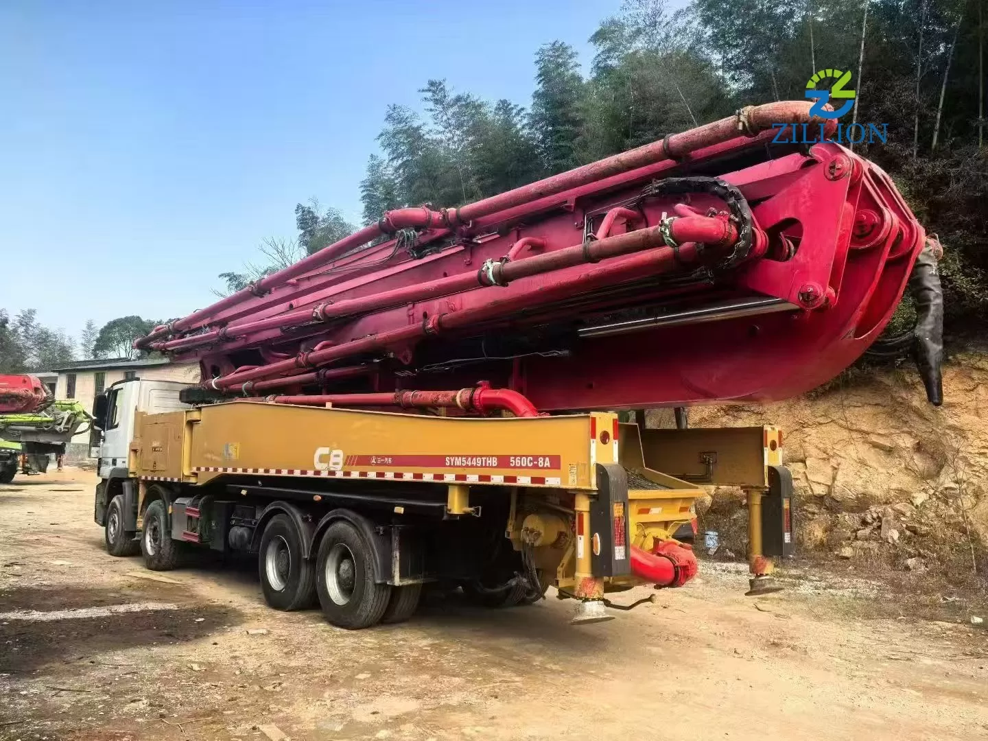 Used 2019 SANY 56M Concrete Pump Truck – Mercedes-Benz Engineered Chassis