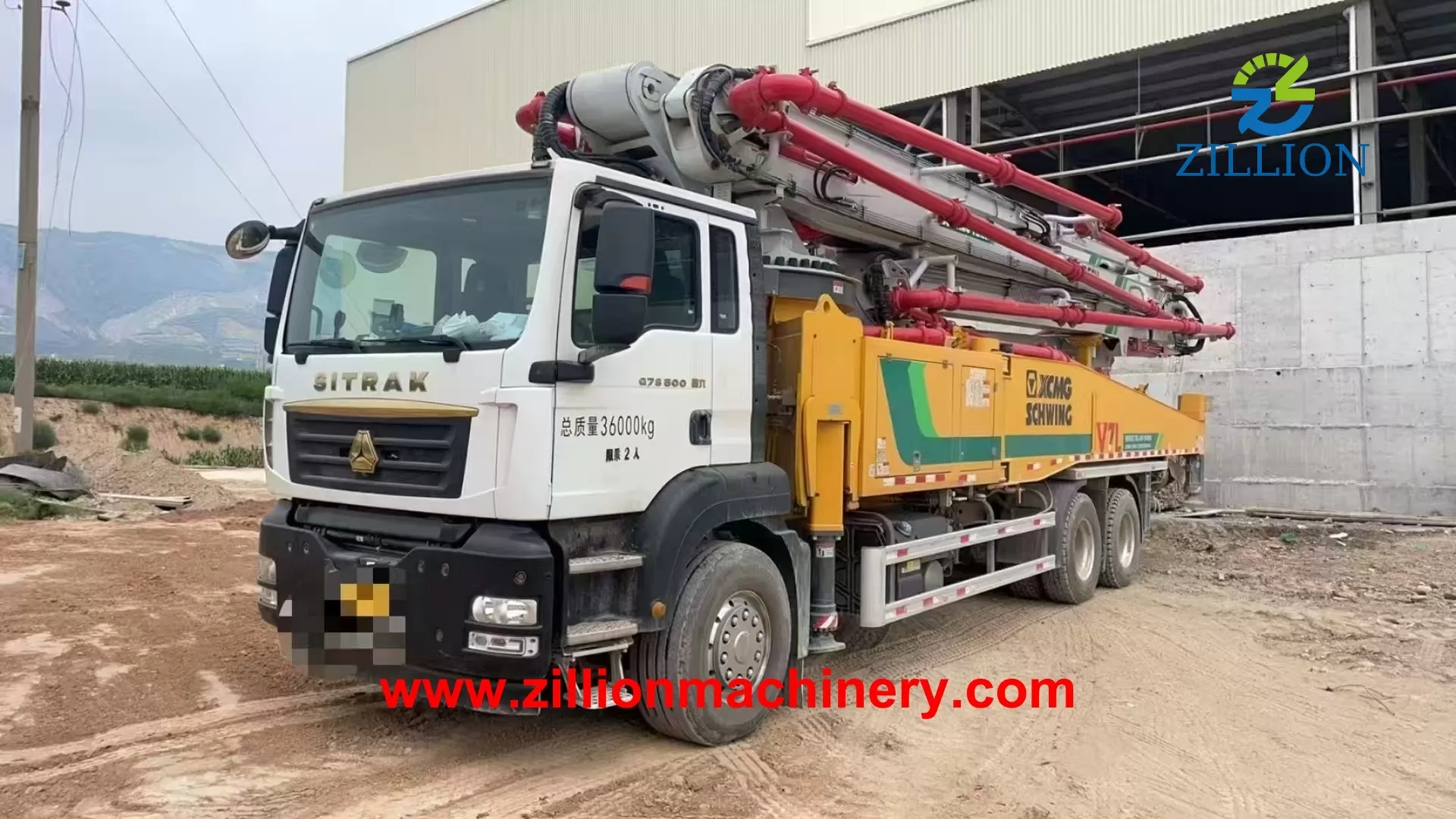 High Quality 2024 XCMG Boom Pump 56m Truck- mounted Concrete Pump Car on SITRAK Chassis