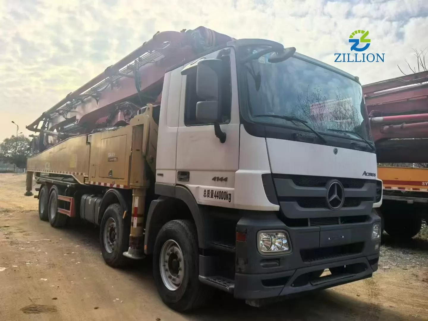 Used 2019 SANY 56M Concrete Pump Truck – Mercedes-Benz Engineered Chassis