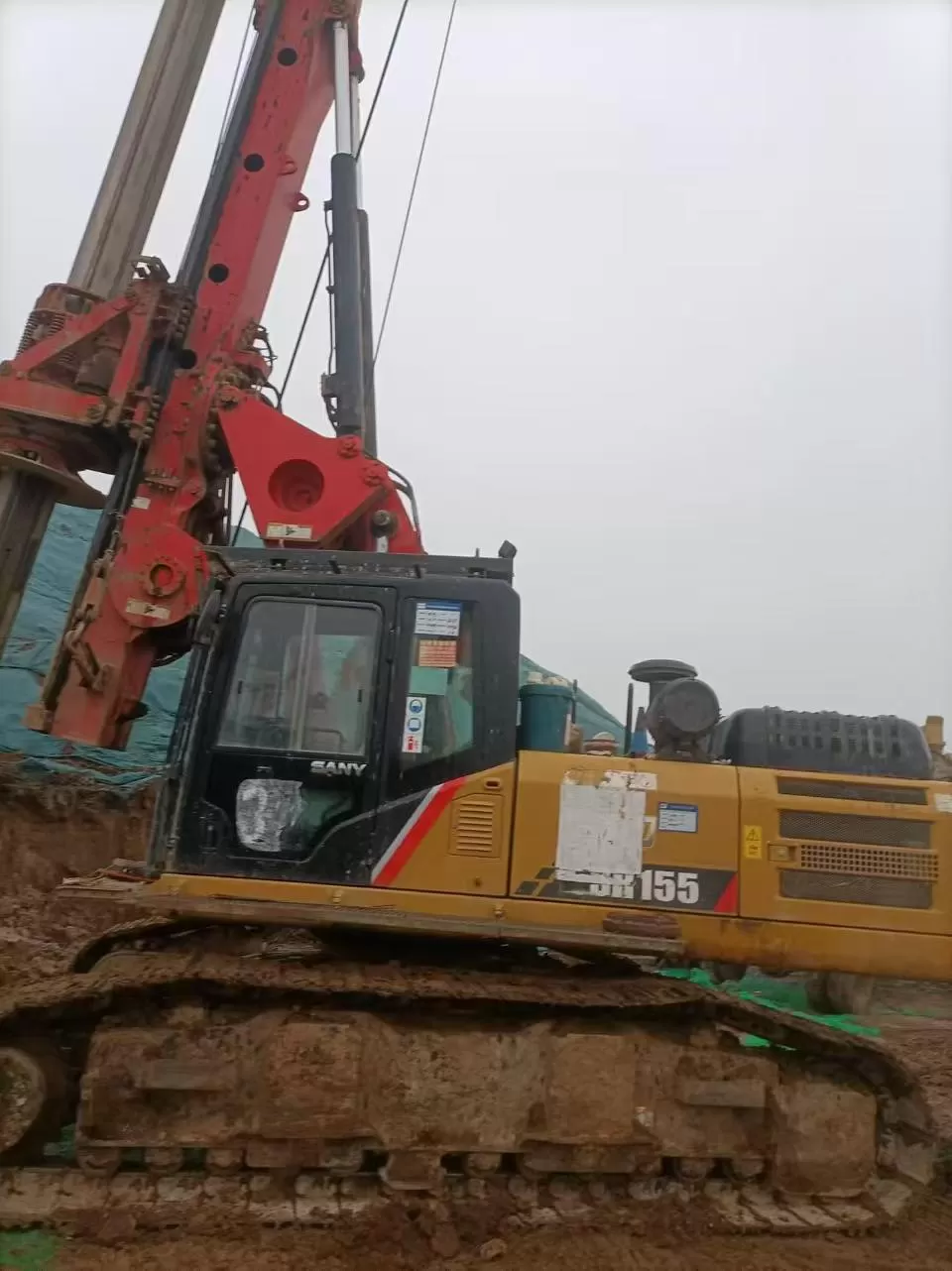 2019 SANY Piling Machinery SR155 backhoe Rotary Drilling Rig for Foundation Drill