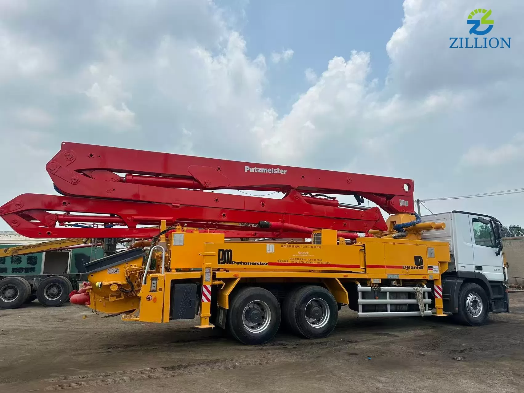 Putzmeister 38 m Truck-Mounted Concrete Pump (2018 Model) on Mercedes-Benz Chassis