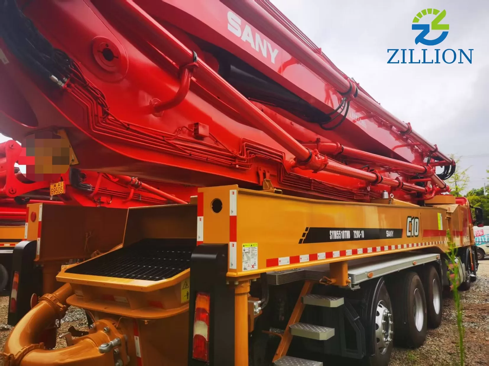 High Quality 2018 Sany Boom Pump 72m Truck- mounted Concrete Pump Car on Volvo Chassis