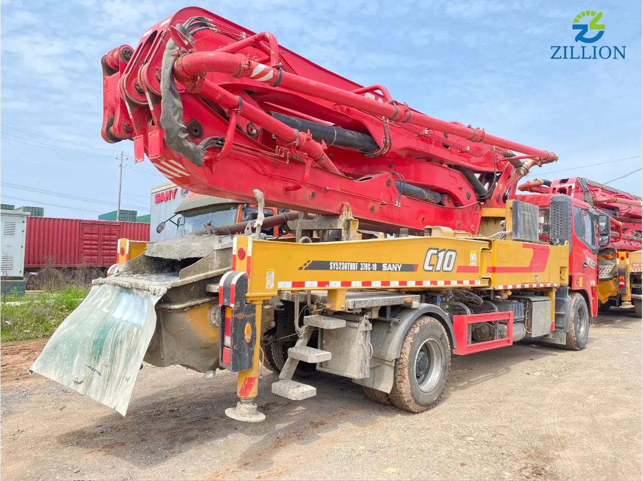 High Quality 2021 SANY Boom Pump 37m Truck- mounted Concrete Pump Car on SANY Chassis
