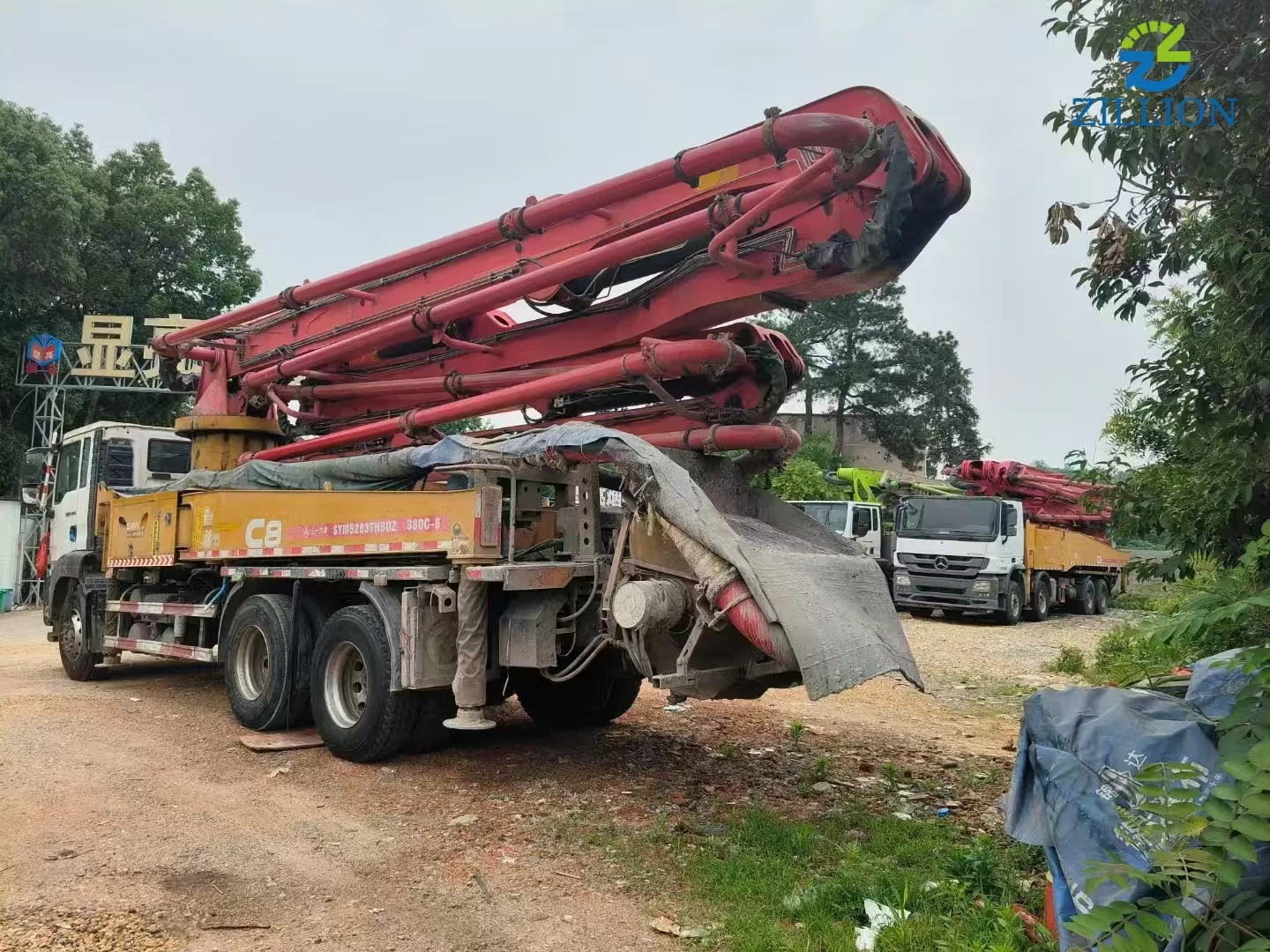 High Quality 2016 Sany Boom Pump 38m Truck- mounted Concrete Pump Car on Sitrak Chassis