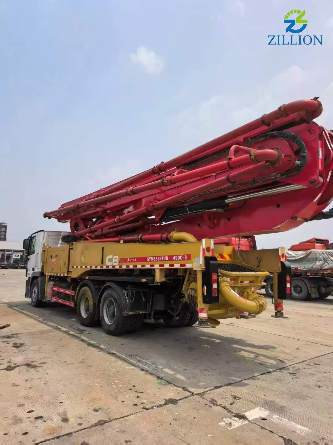 High Quality 2020 Sany Boom Pump 49m Truck- mounted Concrete Pump Car on Mercedes-Benz Chassis
