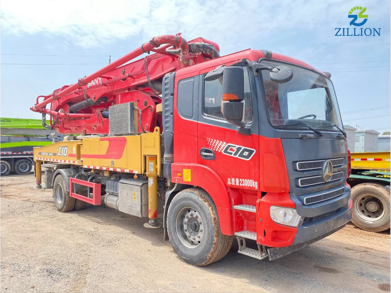 High Quality 2021 SANY Boom Pump 37m Truck- mounted Concrete Pump Car on SANY Chassis