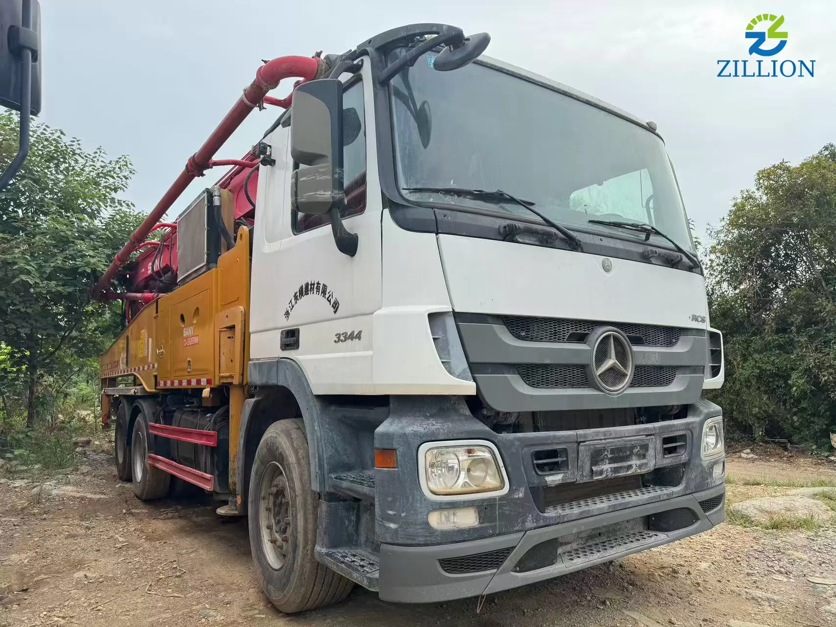 High Quality 2019 SANY Boom Pump 49m Truck- mounted Concrete Pump Truck on Mercedes-Benz Chassis