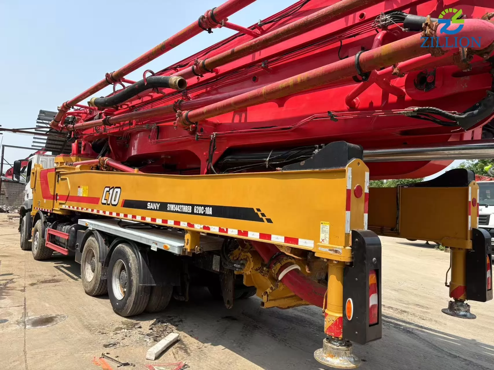 High Quality 2020 Sany Boom Pump 62m Truck- mounted Concrete Pump Car on Mercedes-Benz Chassis