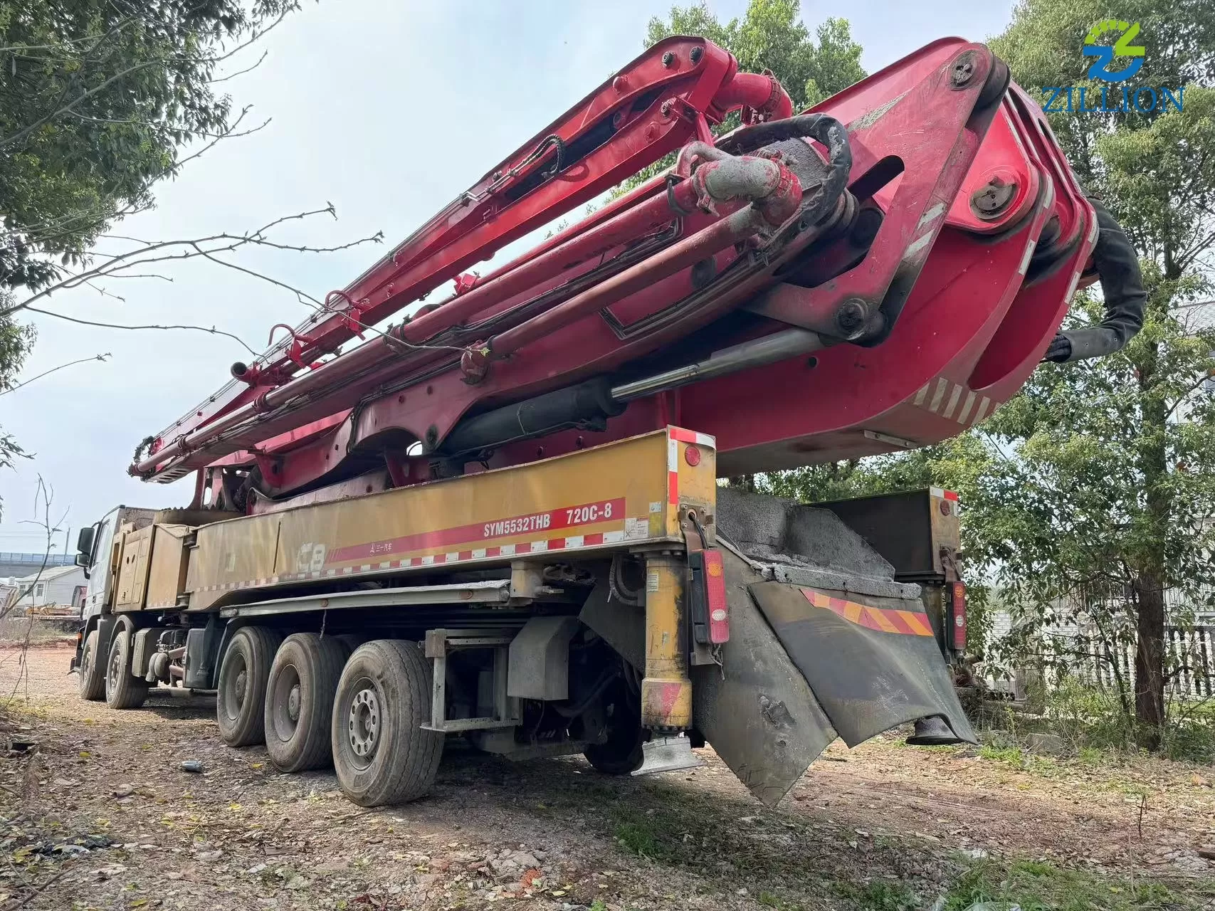 High Quality 2019 SANY Boom Pump 70m Truck- mounted Concrete Pump Car on BENZ Chassis