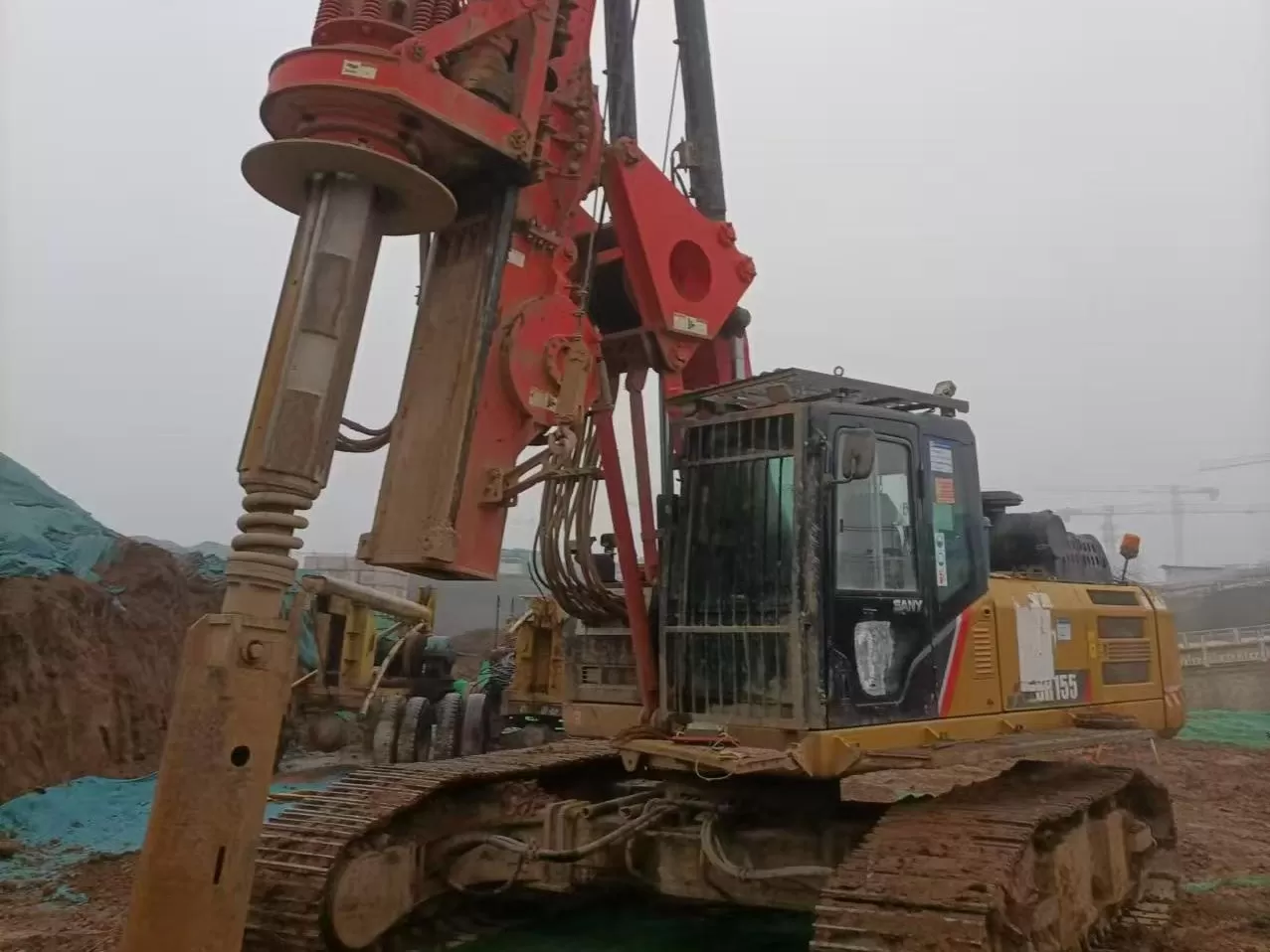 2019 SANY Piling Machinery SR155 backhoe Rotary Drilling Rig for Foundation Drill