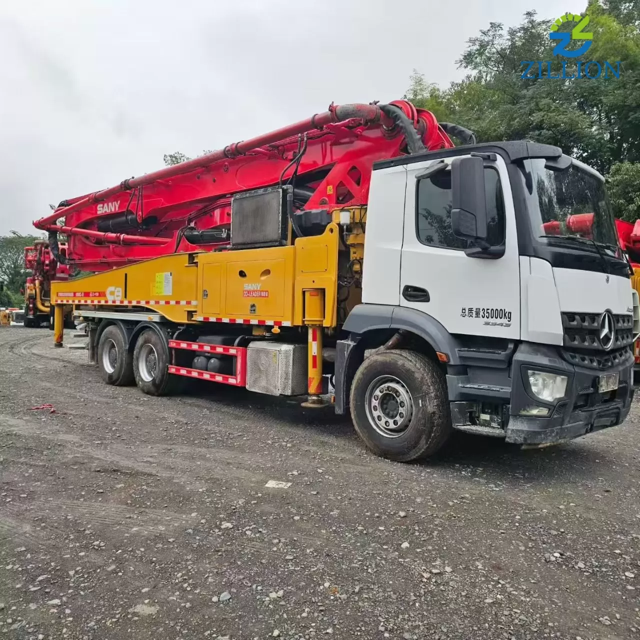 High Quality 2021 SANY Boom Pump 49m Truck- mounted Concrete Pump Truck on Mercedes-Benz Chassis