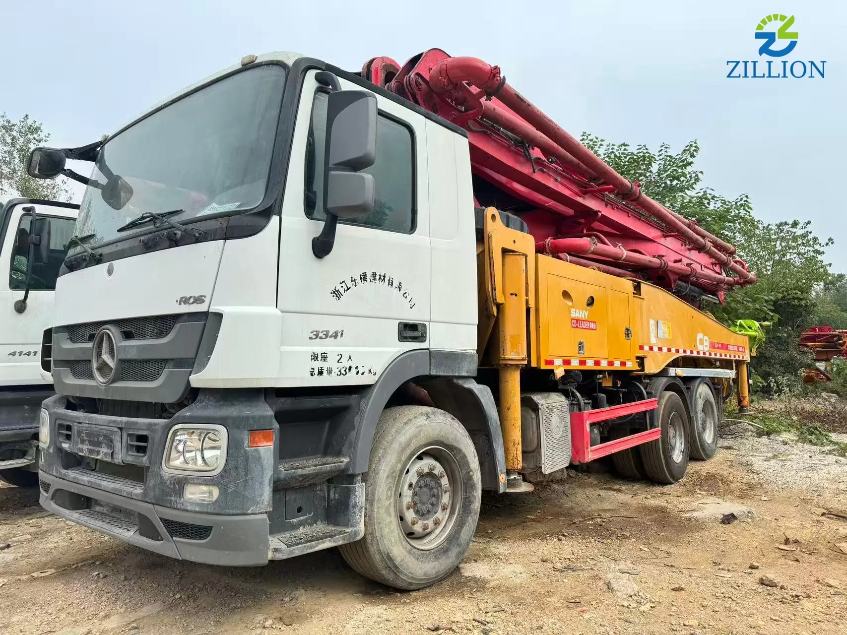 High Quality 2019 SANY Boom Pump 49m Truck- mounted Concrete Pump Truck on Mercedes-Benz Chassis