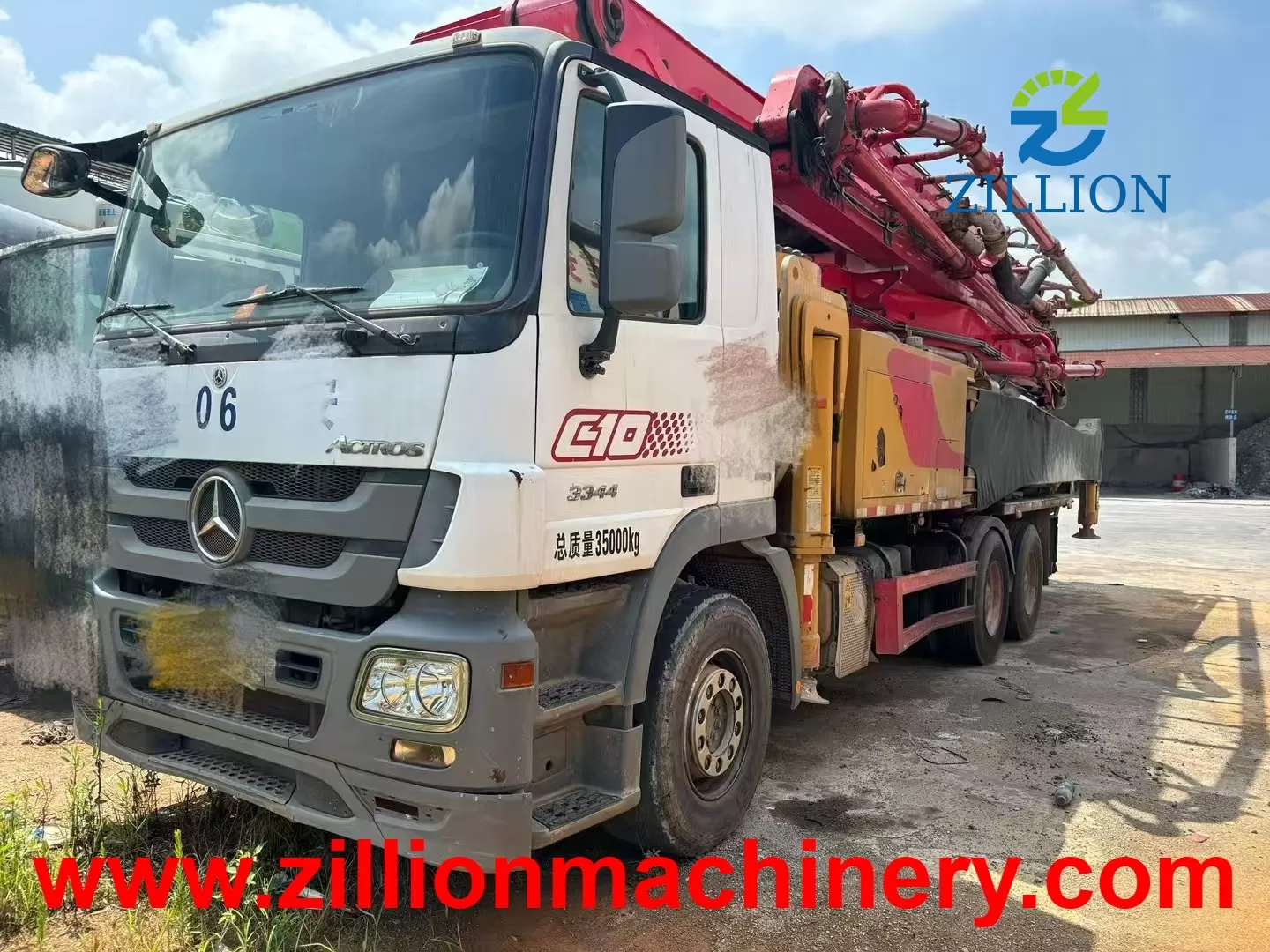 High Quality 2019 Sany Boom Pump 52m Truck- mounted Concrete Pump Car on BENZ Chassis