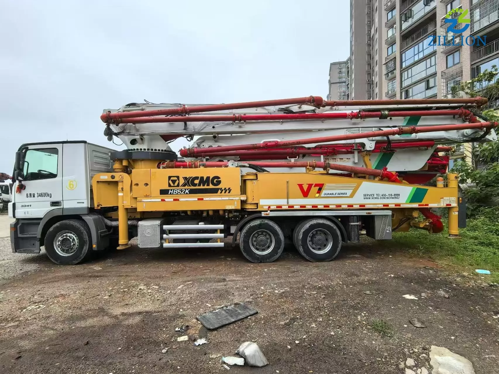 High Quality 2019 XCMG Boom Pump 48m Truck- mounted Concrete Pump Car on Mercedes-Benz Chassis