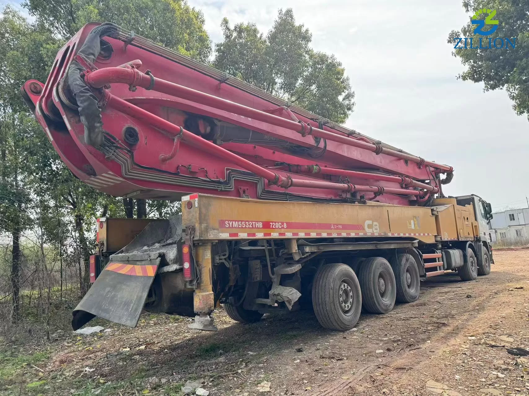 High Quality 2019 SANY Boom Pump 70m Truck- mounted Concrete Pump Car on BENZ Chassis