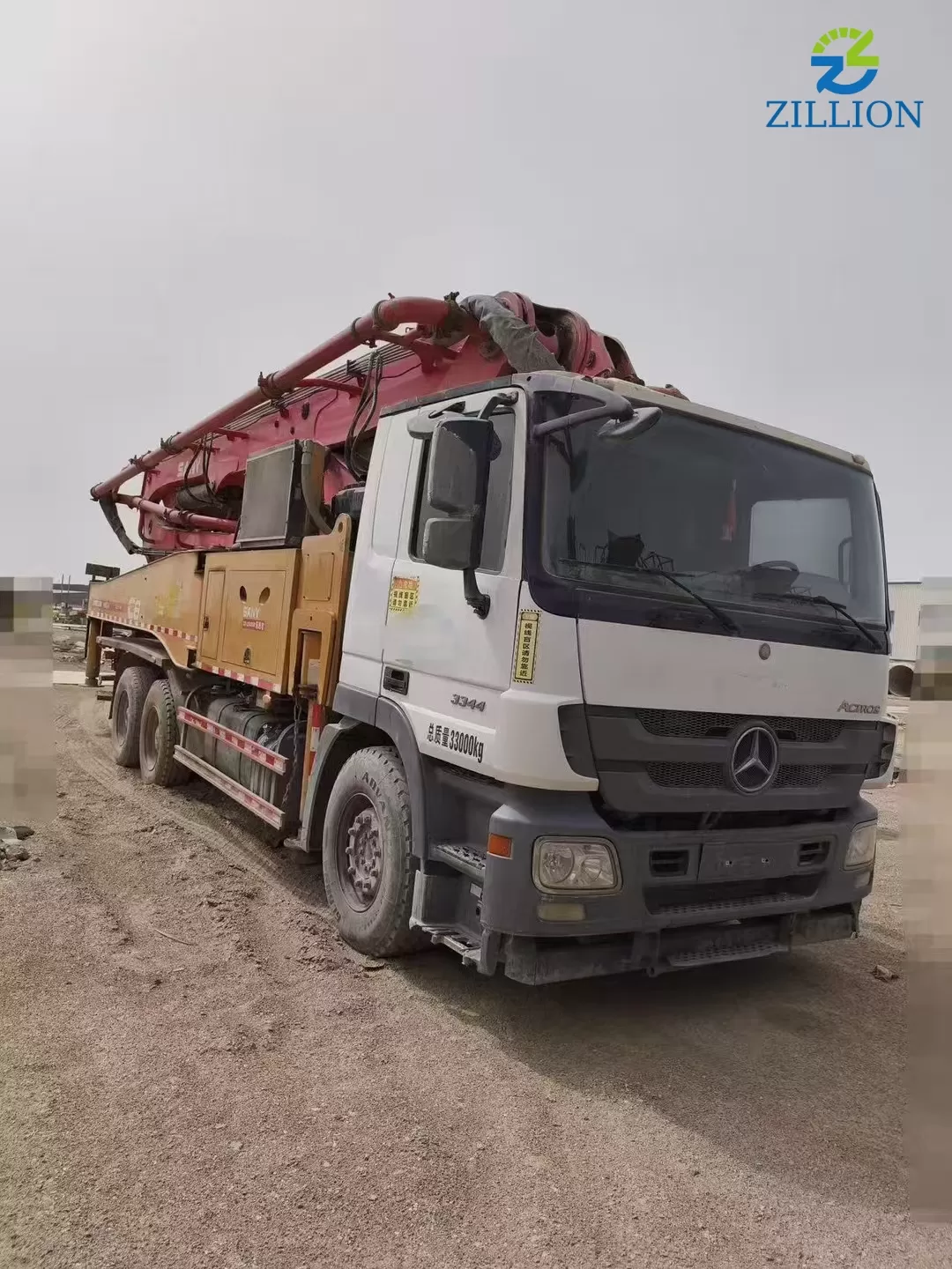 High Quality 2018 Sany Boom Pump 49m Truck- mounted Concrete Pump Car on Mercedes-Benz Chassis