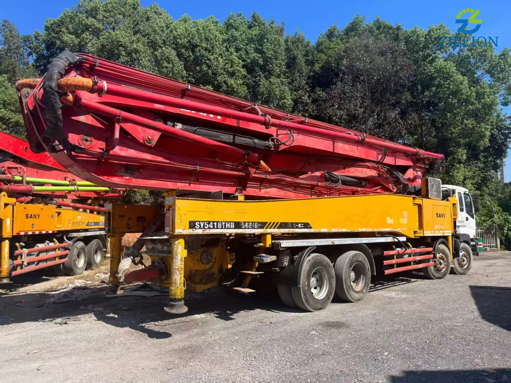 High Quality 2012 SANY Boom Pump 56m Truck- mounted Concrete Pump Truck on ISUZU Chassis
