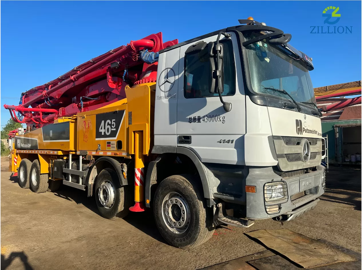 Putzmeister 46 m Truck-Mounted Concrete Pump (2013 Model) on Mercedes-Benz Chassis