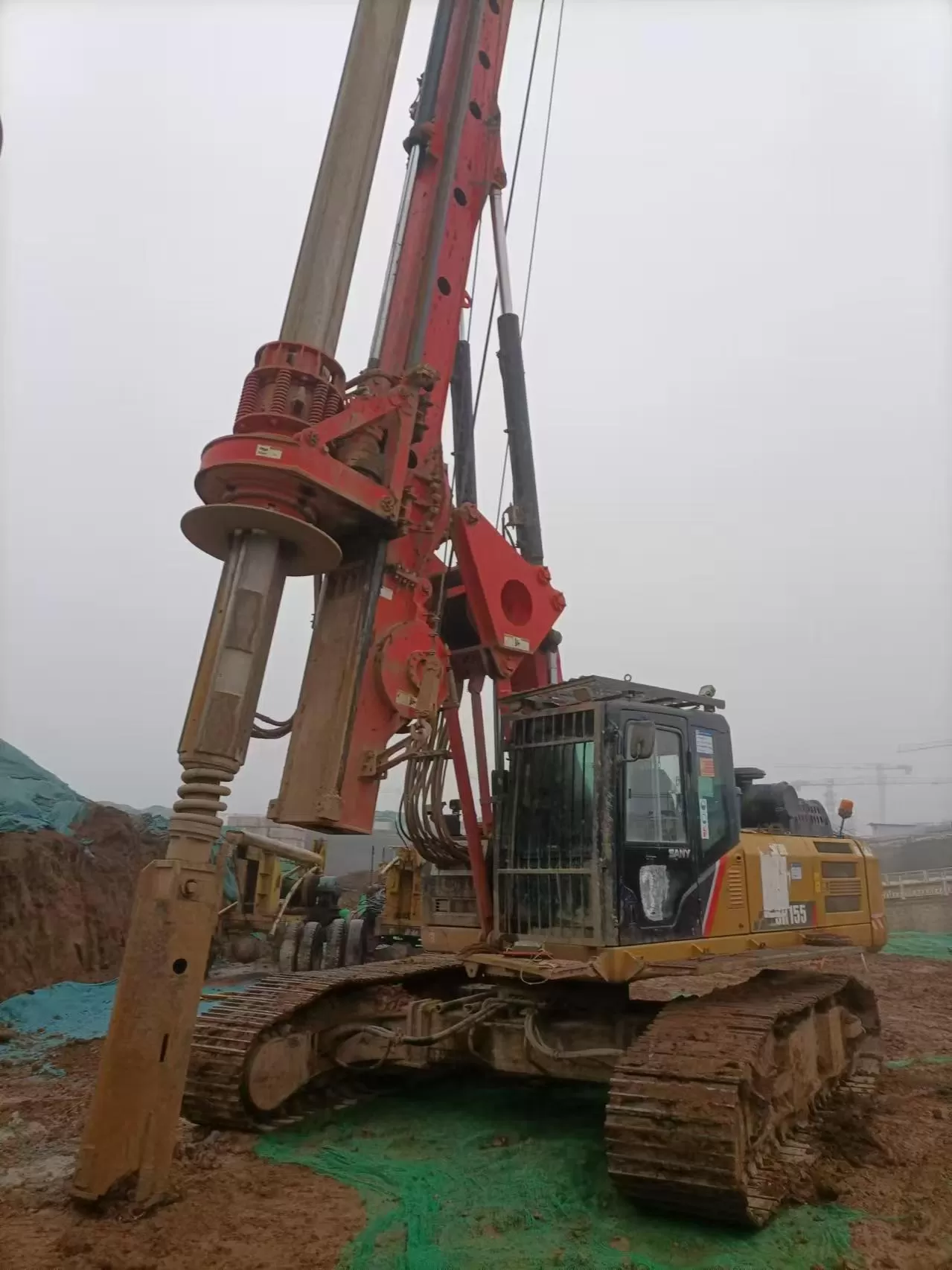 2019 SANY Piling Machinery SR155 backhoe Rotary Drilling Rig for Foundation Drill